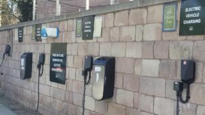 Wall-mounted EV chargers